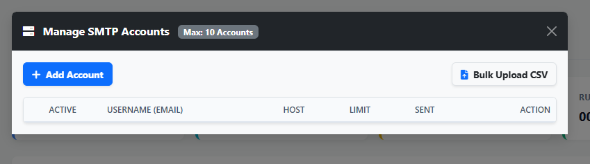 Manage SMTP Accounts